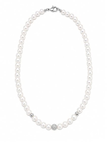 Collier Idee Preziose dal 1987 Femme in Or blanc Perla IP.CK18B/27P - IP.CK18B/27P